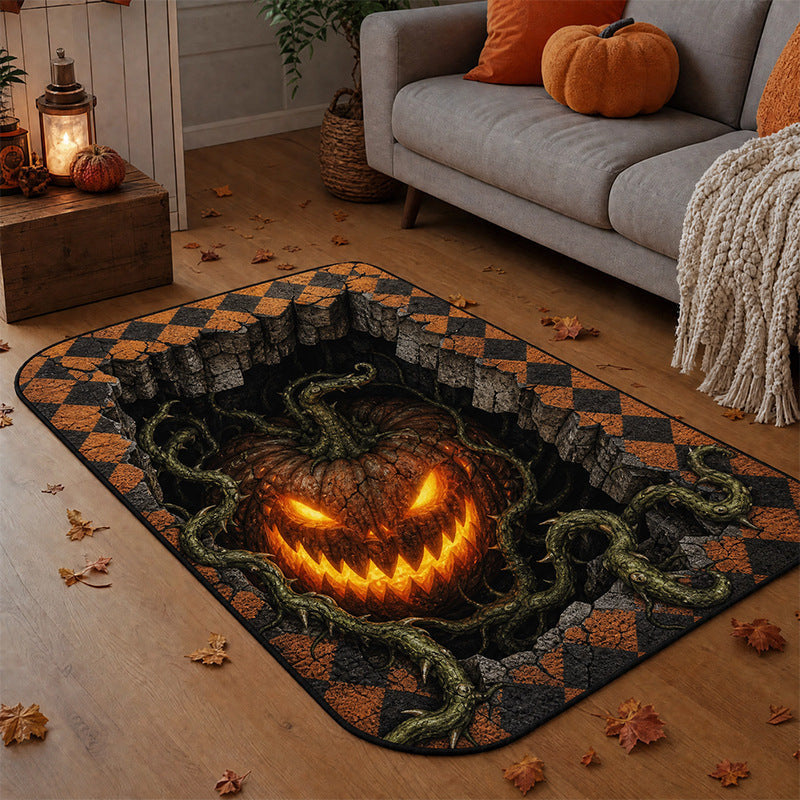 Halloween Teppich Horror-Motiv Wohnzimmer Schlafzimmer Deko Kristallsamt weich