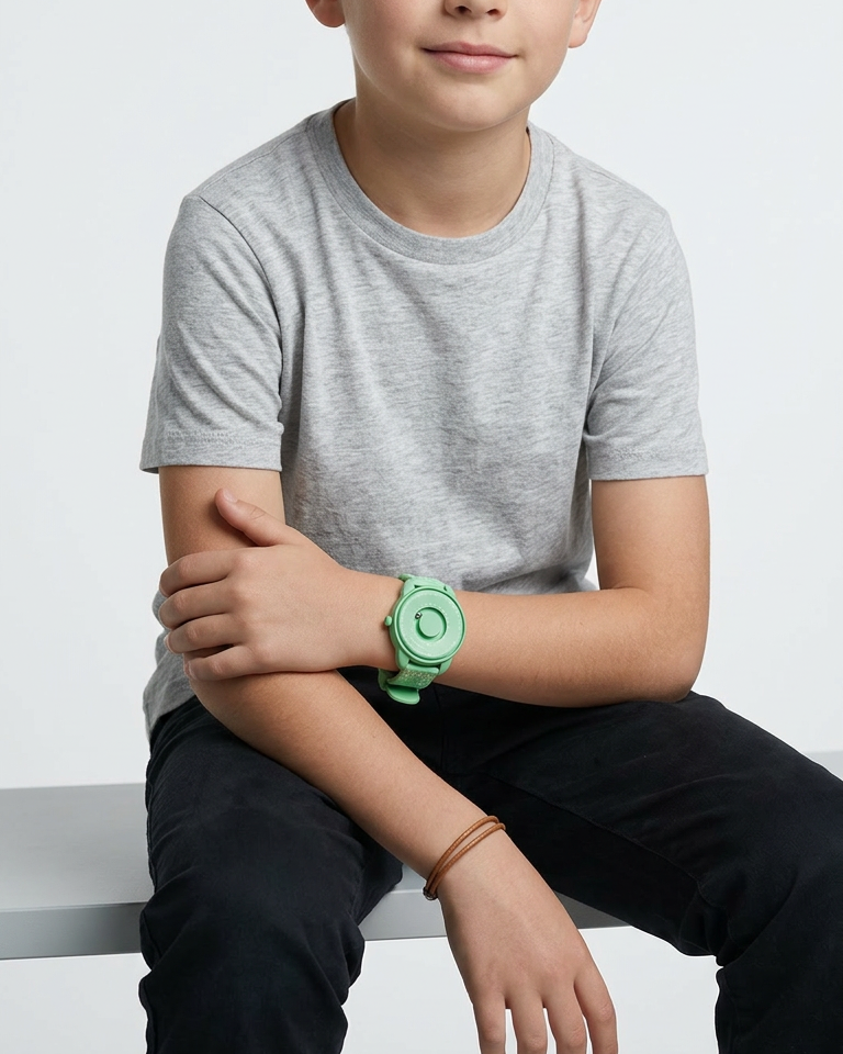 Kinderuhr Magneto Watch Bubbles Green Silikonarmband grün Magnetkugeln Lernuhr