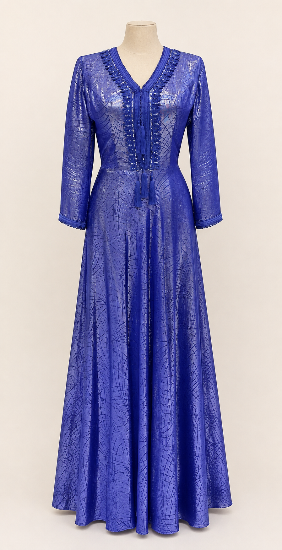 Onyx Elegance Abaya in Royalblau, Produktfoto