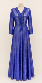 Onyx Elegance Abaya in Royalblau, Produktfoto