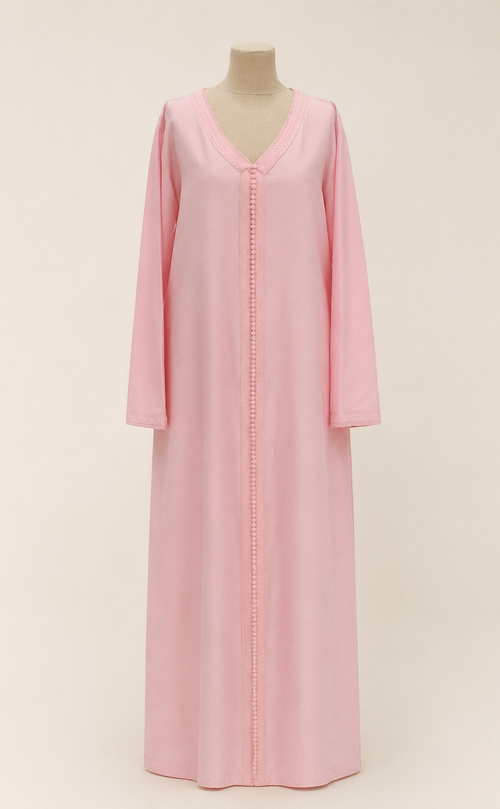 Soft Rose Abaya in Hellrosa, Produktfoto