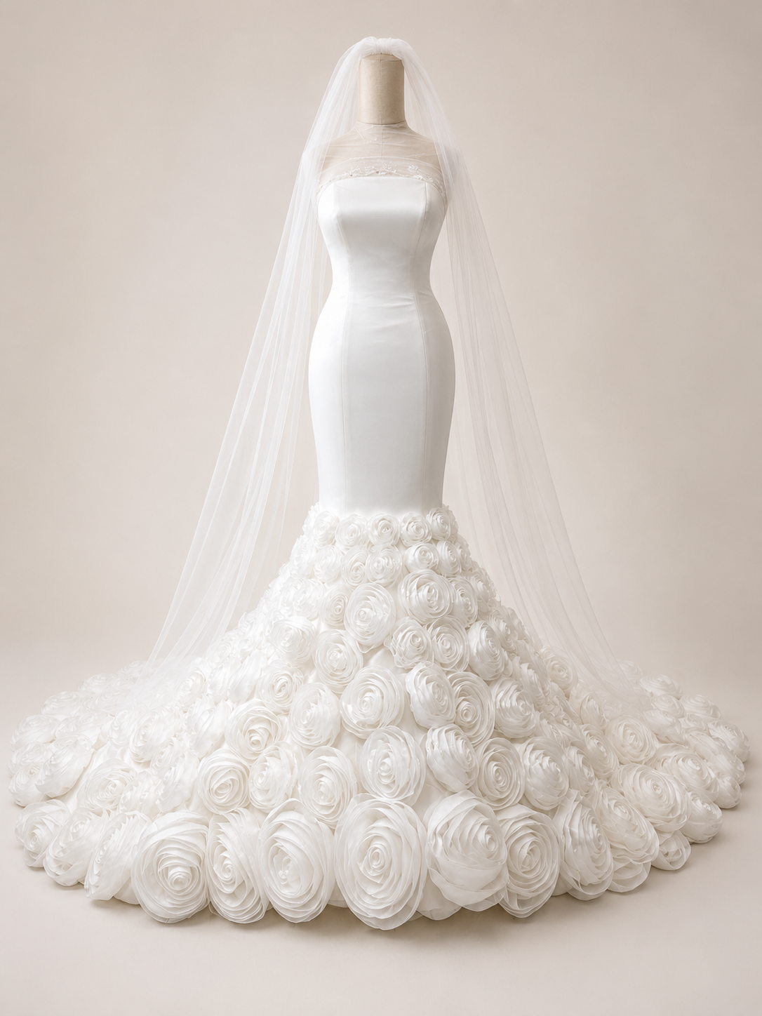 Ivory Rosen-Brautkleid, Produktfoto