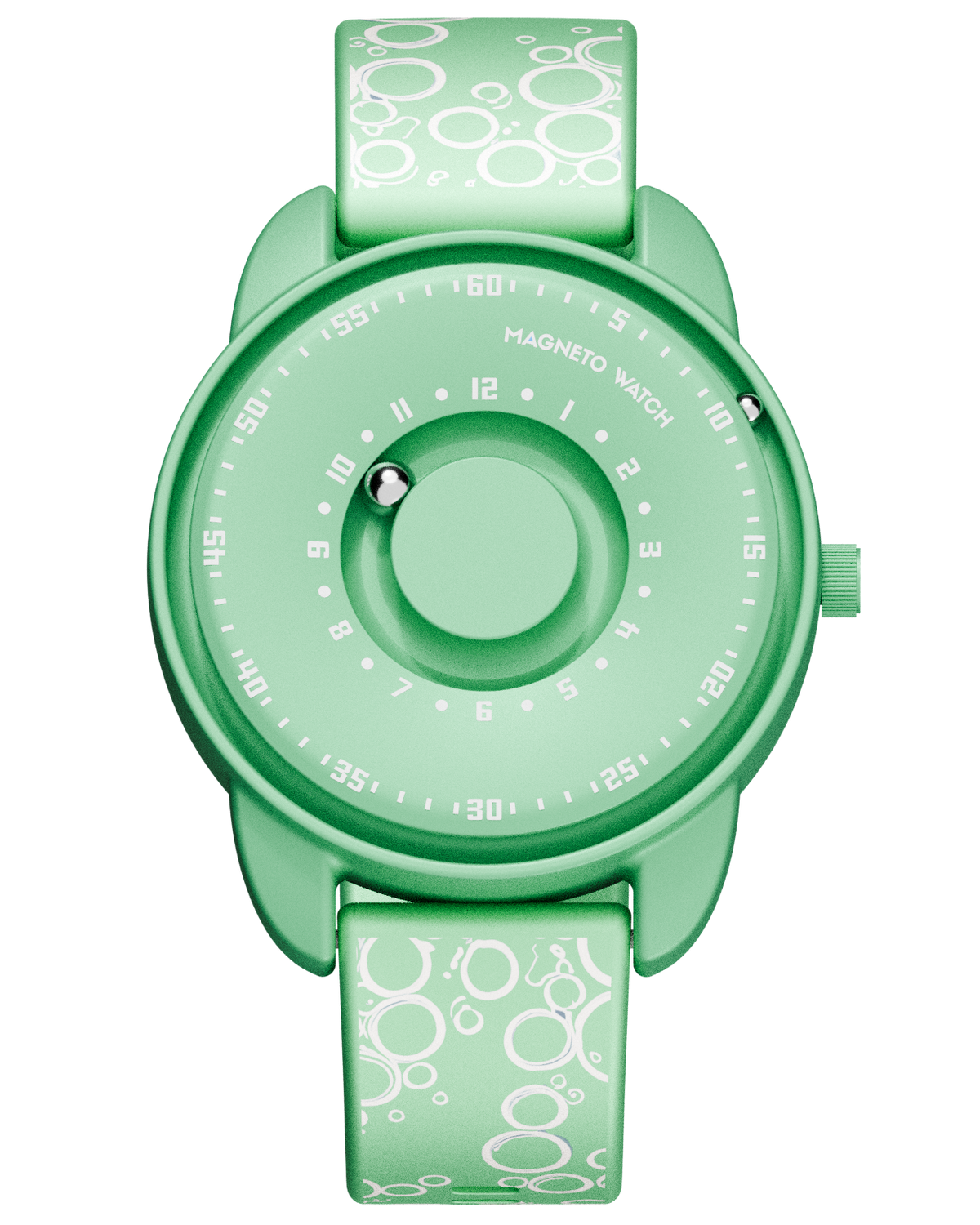 Kinderuhr Magneto Watch Bubbles Green Silikonarmband grün Magnetkugeln Lernuhr