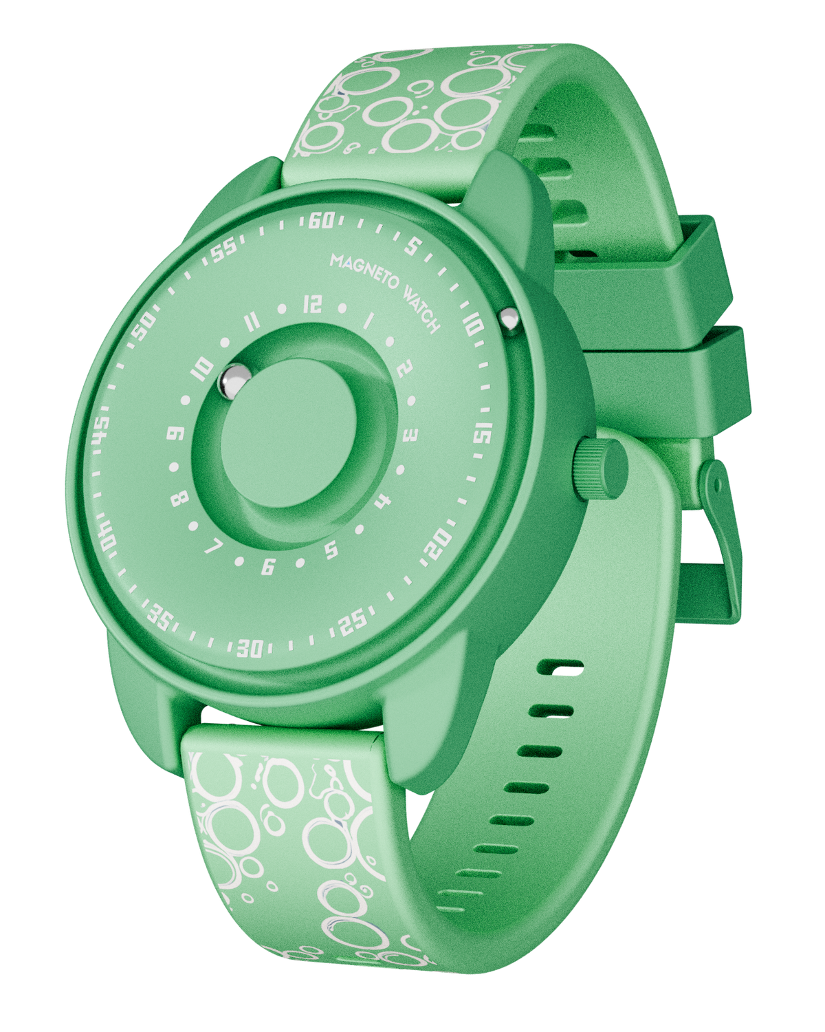 Kinderuhr Magneto Watch Bubbles Green Silikonarmband grün Magnetkugeln Lernuhr