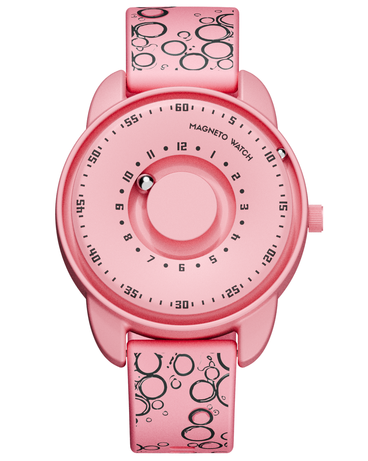 Kinderuhr Magneto Watch Bubbles Pink Silikonarmband pink Magnetkugeln Lernuhr