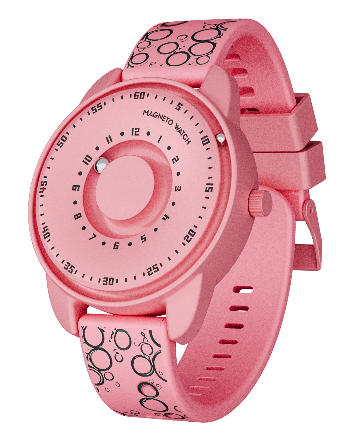Kinderuhr Magneto Watch Bubbles Pink Silikonarmband pink Magnetkugeln Lernuhr