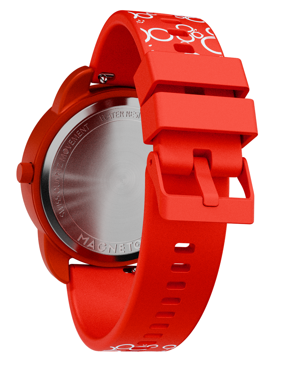 Kinderuhr Magneto Watch Bubbles Red Silikonarmband rot Magnetkugeln Lernuhr
