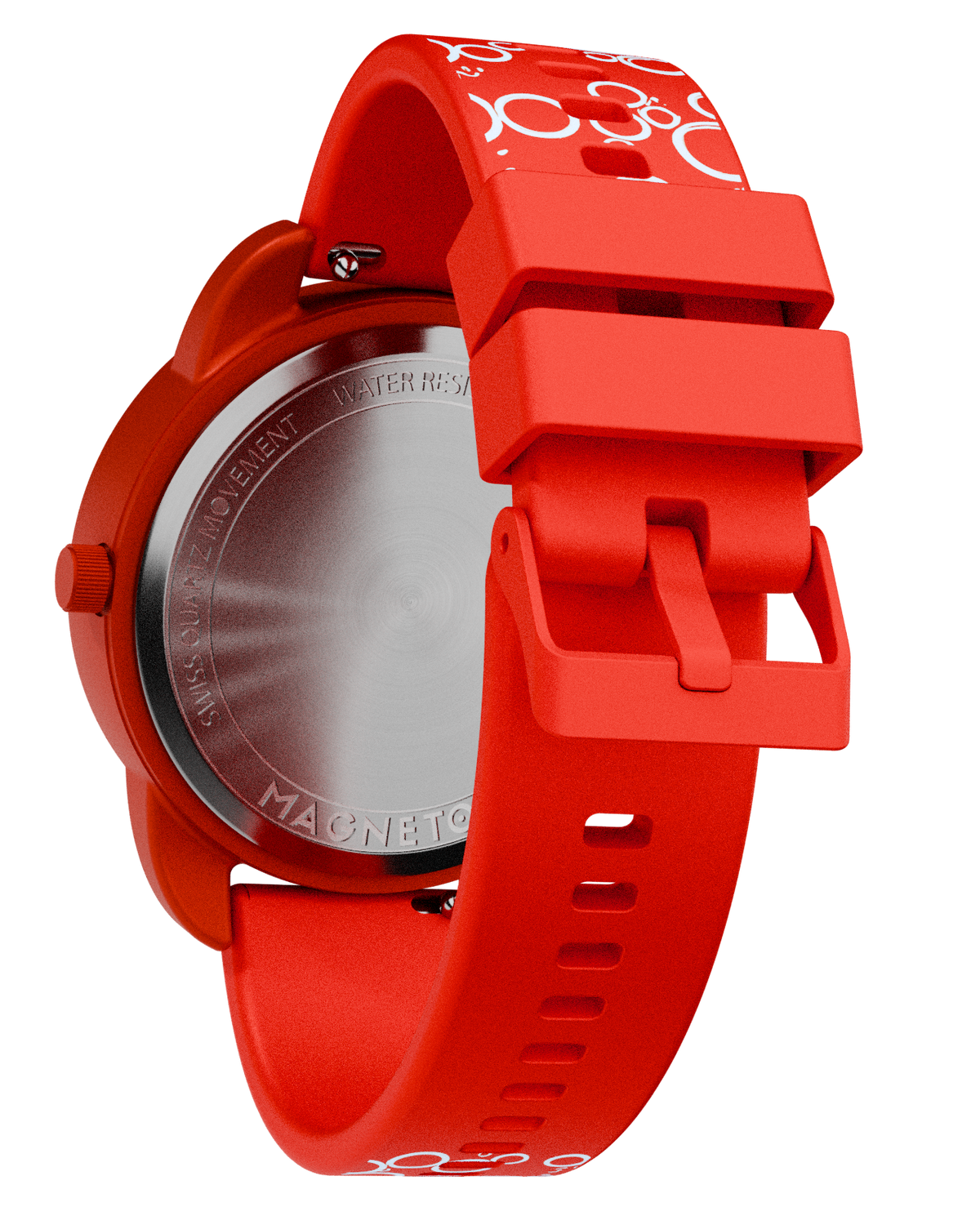 Kinderuhr Magneto Watch Bubbles Red Silikonarmband rot Magnetkugeln Lernuhr
