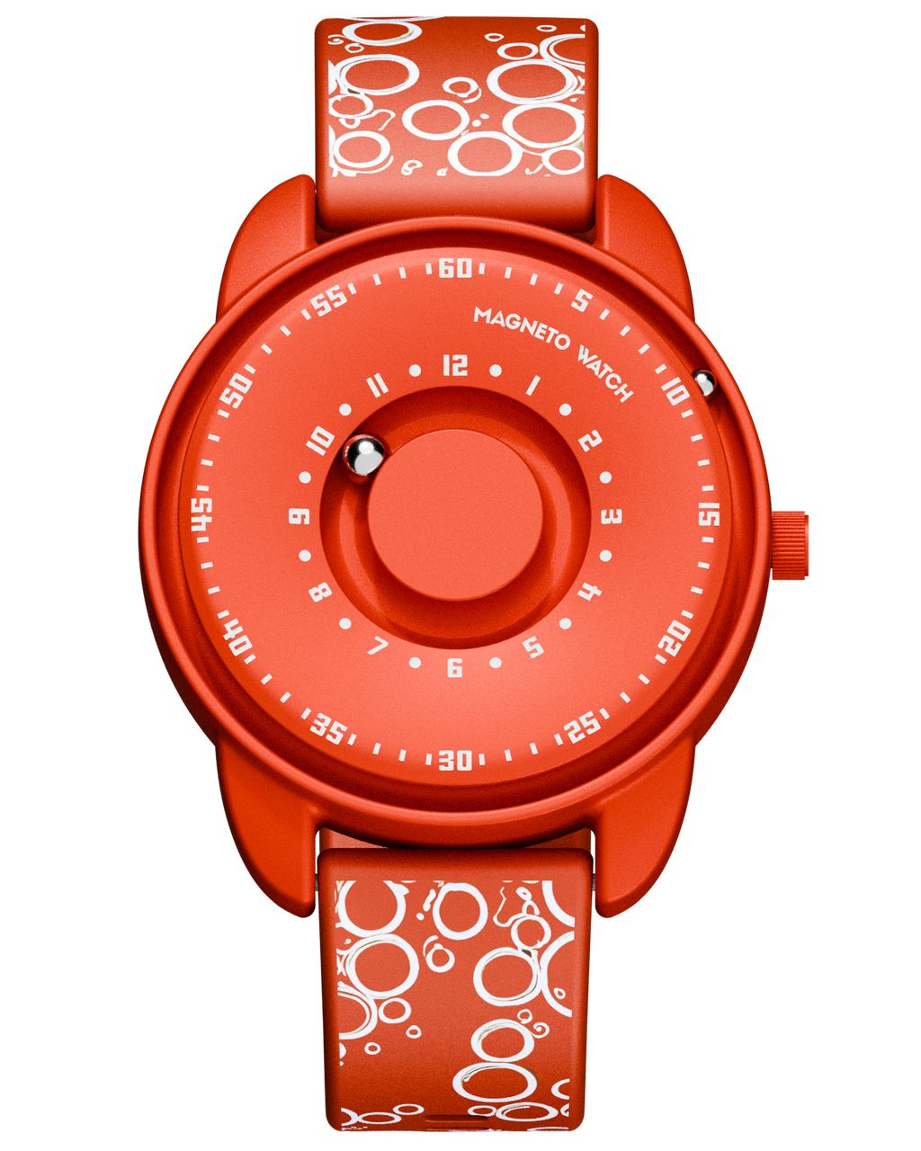 Kinderuhr Magneto Watch Bubbles Red Silikonarmband rot Magnetkugeln Lernuhr