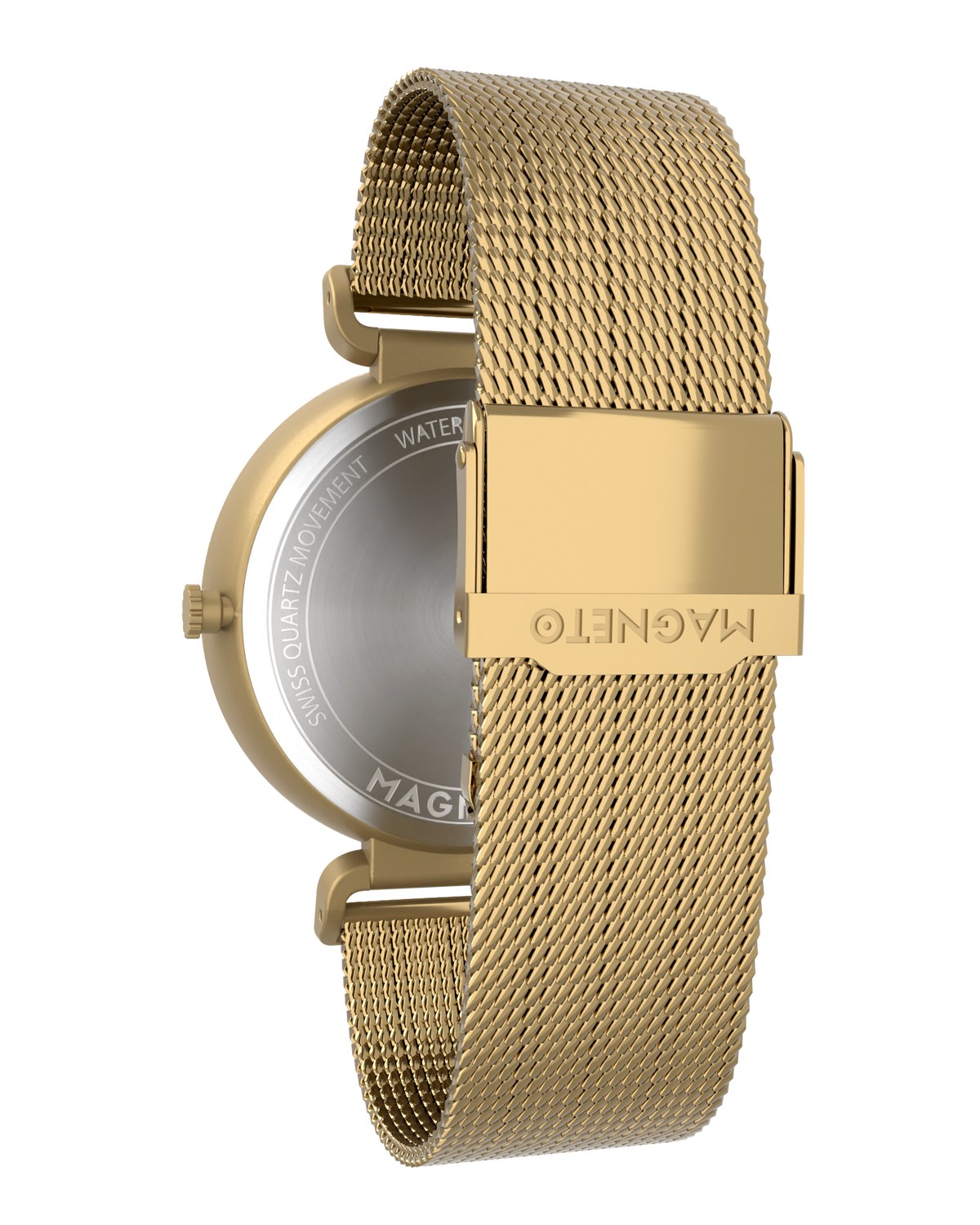 Armbanduhr Magneto Watch Fusion Gold Milanaise Edelstahl goldfarben Magnetkugeln