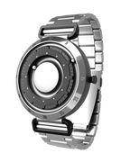 Armbanduhr Magneto Watch Nexus Titan 43 mm Edelstahlarmband silber Magnetkugeln