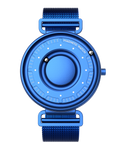 Herrenuhr Magneto Watch Primus Blue 43 mm Milanaise blau Magnetkugeln