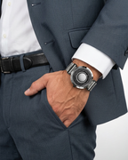 Armbanduhr Magneto Watch Nexus Titan 43 mm Edelstahlarmband silber Magnetkugeln