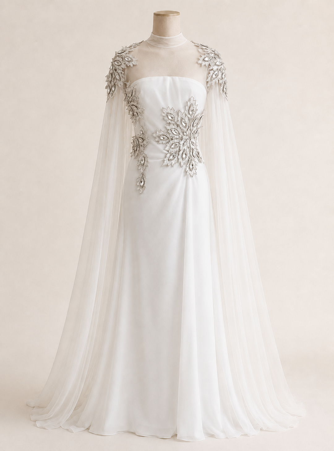Ivory High-Neck Brautkleid, Produktfoto