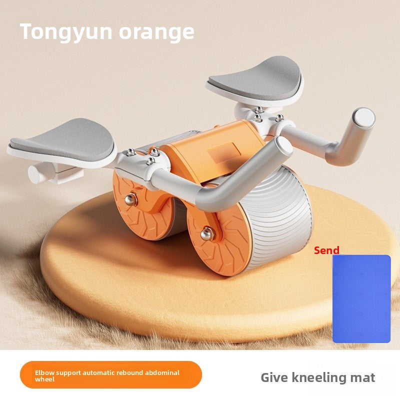 Ab-Wheel mit Ellbogenstützen & Rückholautomatik – Orange