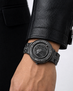 Herrenuhr Magneto Watch Marble Black Automatik 42 mm Marmor Edelstahl Glasboden